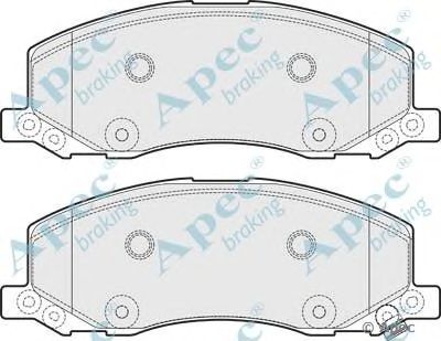 APEC BRAKING pad1696 -  Комплект тормозных колодок, дисковый тормоз